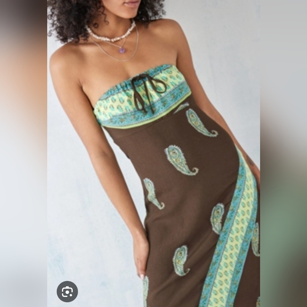 Urban Outfitters NWT Ecote Strapless Midi Dress Size Xl. - Picture 5 of 15